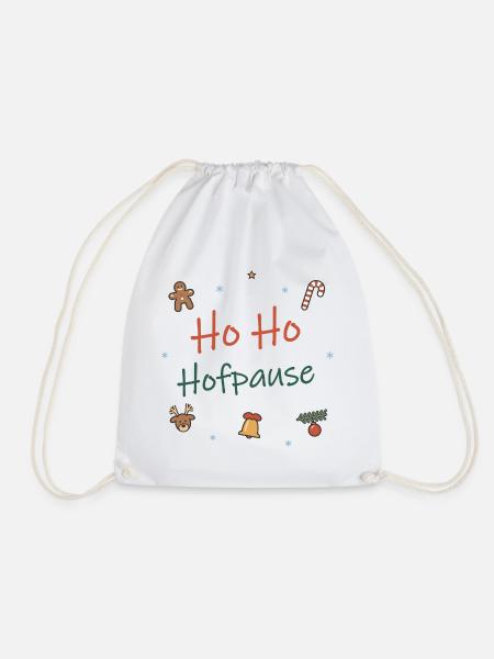 Ho Ho Hofpause Lehrer und Lehrerinnen Weihnachten - Turnbeutel - Weiß