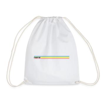 NERDY forever - nerd Rainbow - Turnbeutel - Weiß - Vorne