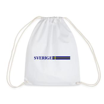 Schweden Flagge Sverige - Turnbeutel - Weiß - Vorne