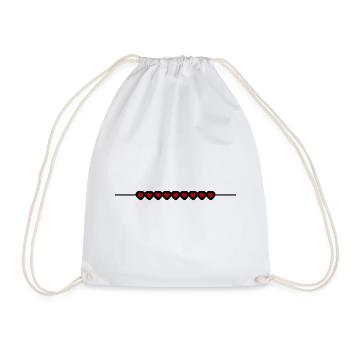 Amour de la ligne de cœur - Sac de sport léger - blanc - Devant