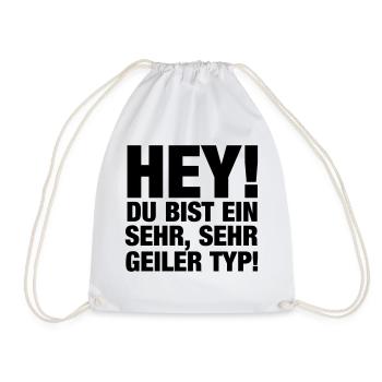 Sehr, sehr geiler Typ! - Turnbeutel - Weiß - Vorne
