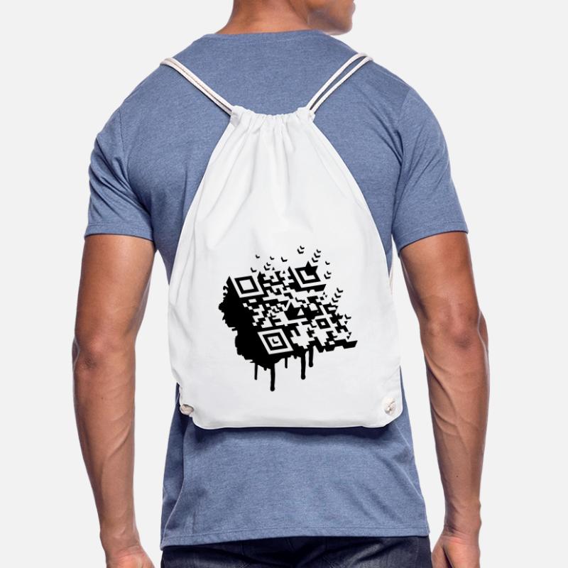 A 3D bar code as a graffiti Drawstring Bag