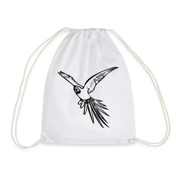 parrot - Drawstring Bag - white - Front