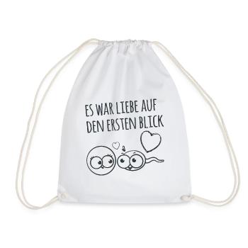 Es war Liebe auf den ersten Blick. T-Shirt, lustig - Turnbeutel - Weiß - Vorne