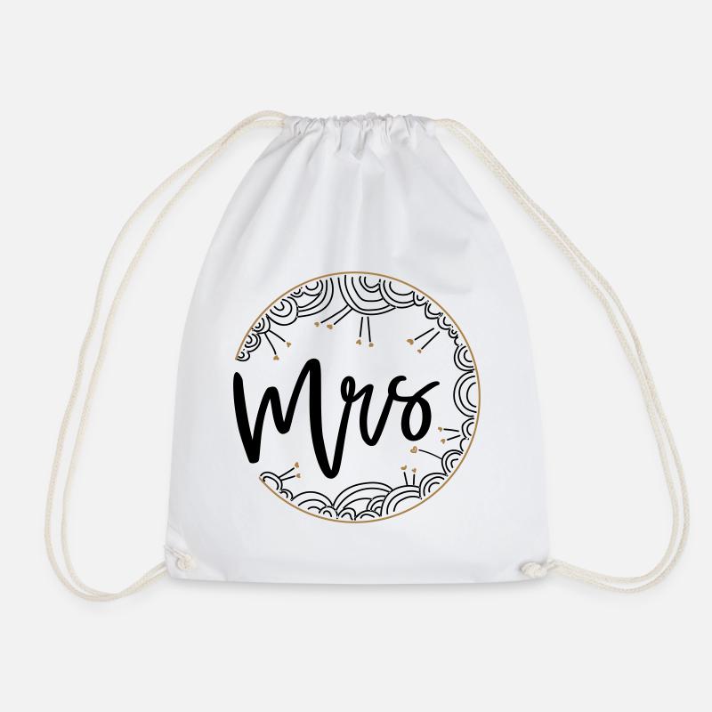MRS / Mr + Mrs Duo - Drawstring Bag - white