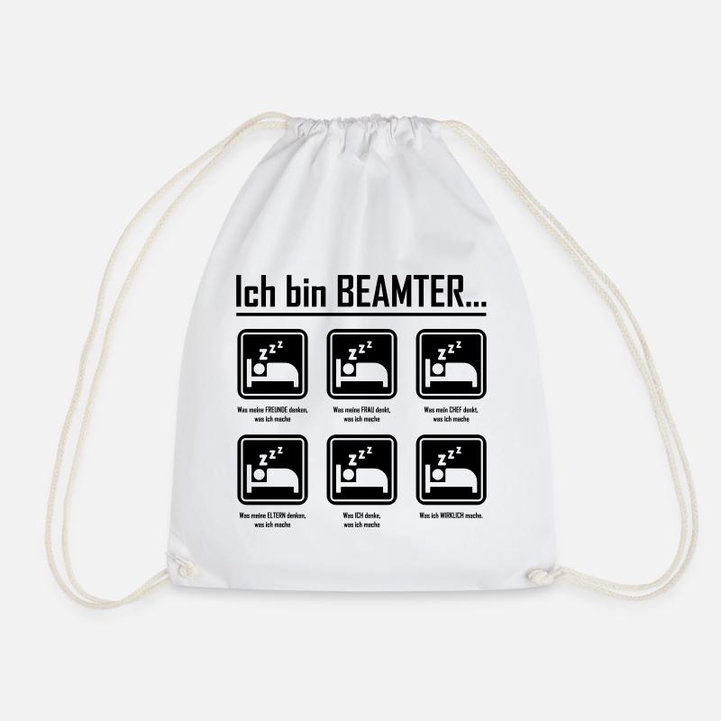 Beamte - Was meine Eltern von mir denken, schlafen - Turnbeutel - Weiß