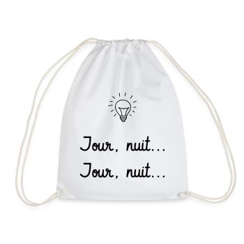 Jour, nuit, jour, nuit... Les Visiteurs - Culte - Sac de sport léger - blanc - Devant