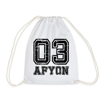 Afyon 03 used look - Turnbeutel - Weiß - Vorne