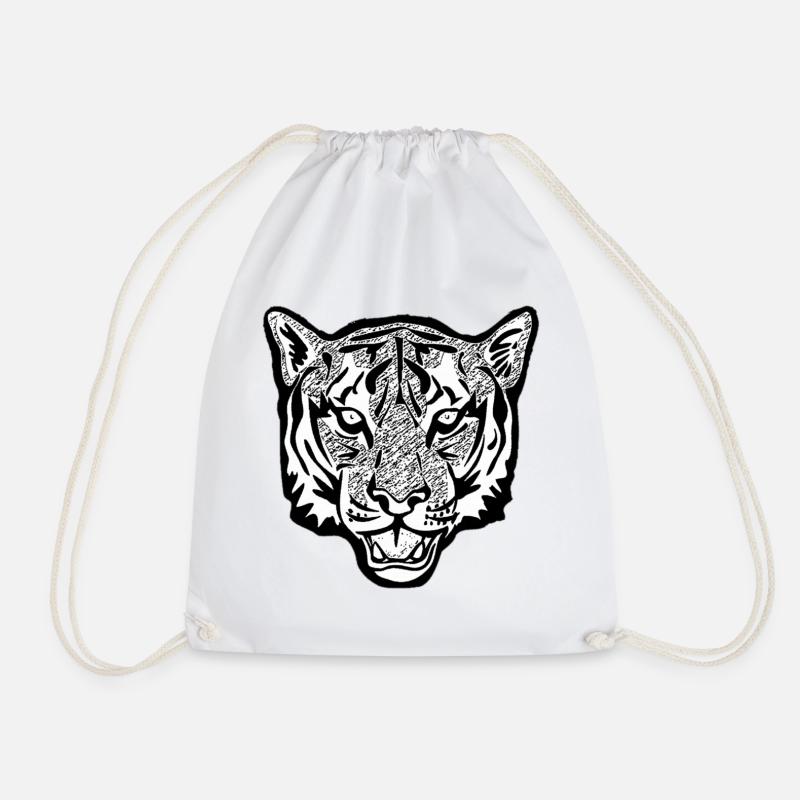 Tiger - Turnbeutel - Weiß