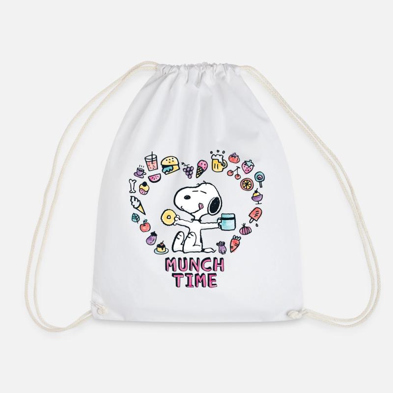 Peanuts Snoopy Munch Tijd Etenstijd - Sportstaske - hvid