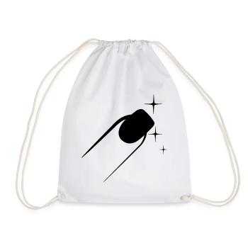 Nail polish pedicure logo - Drawstring Bag - white - Front