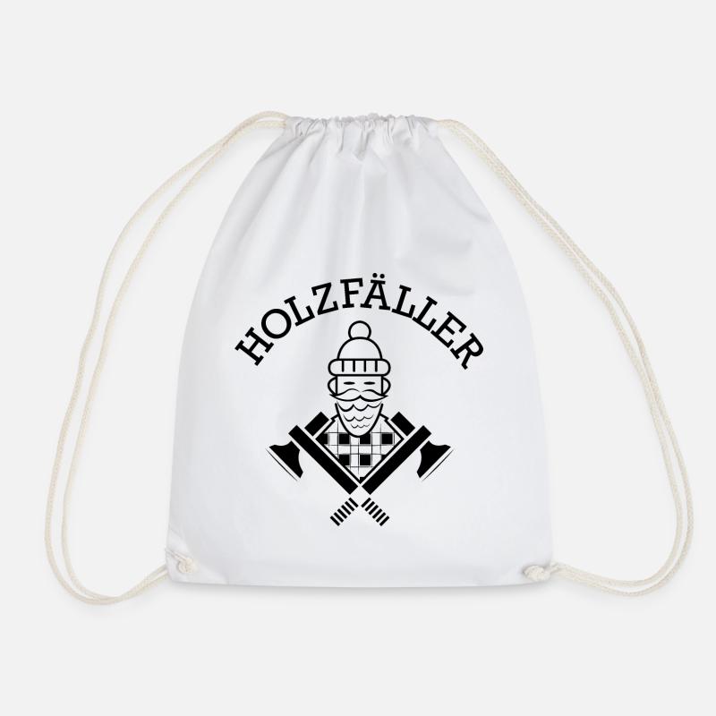 Holzfäller Symbol Axt Karo Wikinger Symbol Icon - Turnbeutel - Weiß