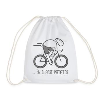 velo vélo vélos velos cycliste En chasse patates - Sac de sport léger - blanc - Devant