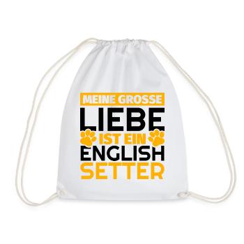 English Setter Geschenke lustig - Turnbeutel - Weiß - Vorne