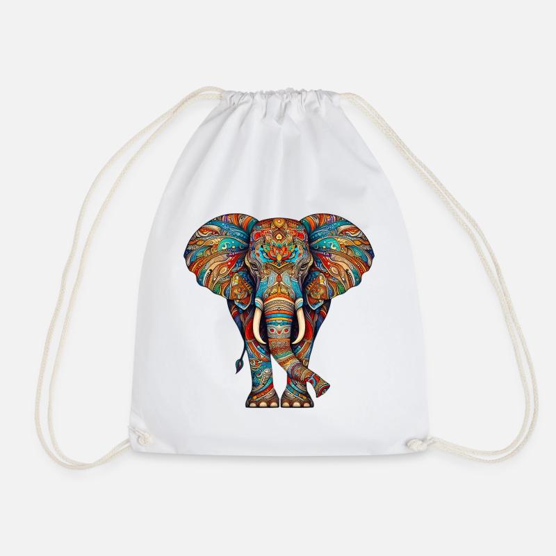 Éléphant - Sac de sport léger - blanc