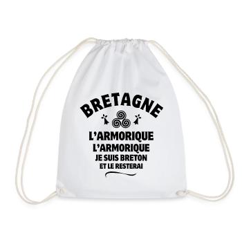 Brittany, Breton, Armorica - Drawstring Bag - white - Front