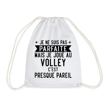 Je Ne Suis Pas Parfaite Mais Je Joue Au Volley - Sac de sport léger - blanc - Devant