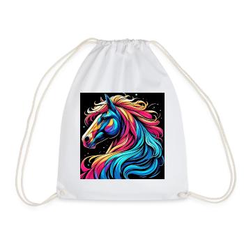 Cheval - Sac de sport léger - blanc - Devant