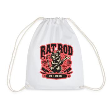 Ratsking Ratlook Shirt – Rustic Custom Style - Drawstring Bag - white - Front