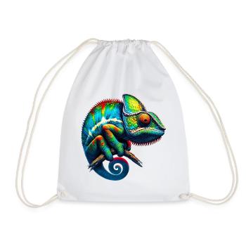 Chameleon - Drawstring Bag - white - Front