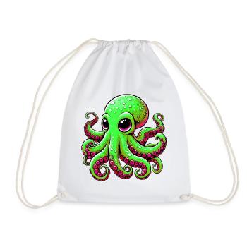 Pieuvre - Sac de sport léger - blanc - Devant