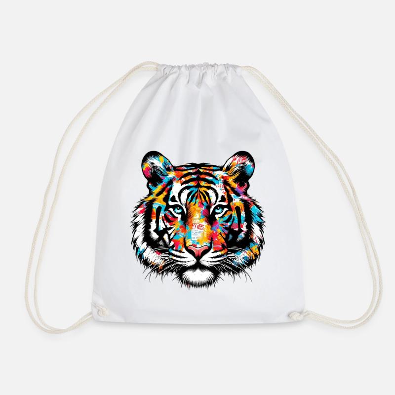 Tiger - Turnbeutel - Weiß