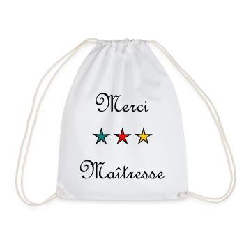 MERCI. MAÎTRESSE. MAÎTRE. MERCI MAÎTRESSE - Sac de sport léger - blanc - Devant