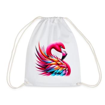 Flamingo - Turnbeutel - Weiß - Vorne