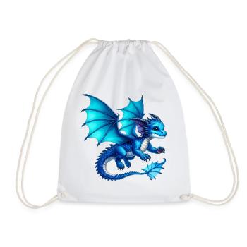Dragon - Drawstring Bag - white - Front