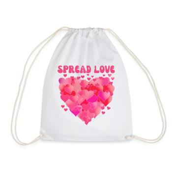 Spread love - Drawstring Bag - white - Front
