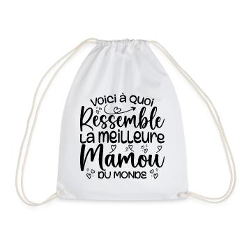 Cadeau Meilleure Mamou - Cadeau Super Mamou - Sac de sport léger - blanc - Devant