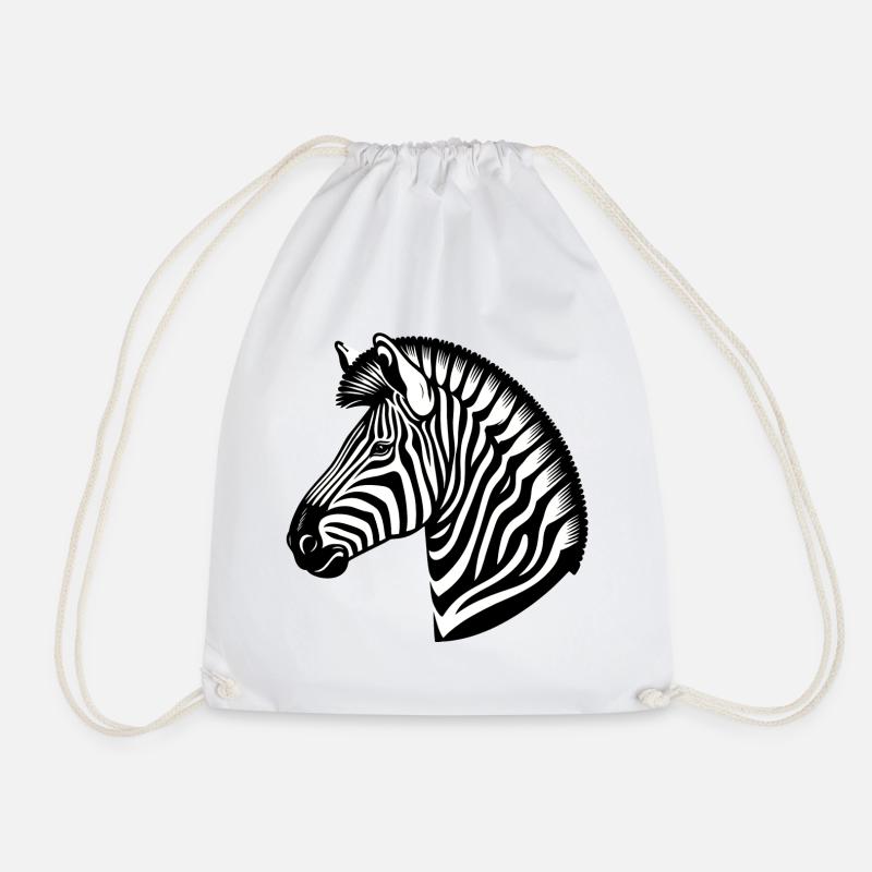 Zebra - Turnbeutel - Weiß