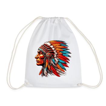 American Indian American - Drawstring Bag - white - Front