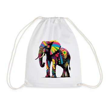 Éléphant - Sac de sport léger - blanc - Devant