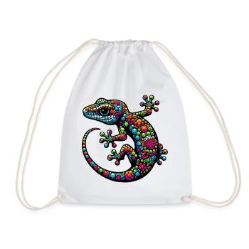 Gecko - Turnbeutel - Weiß - Vorne