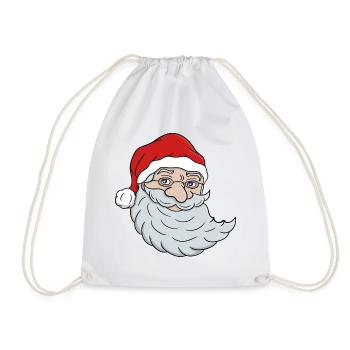 Santa Claus - Drawstring Bag - white - Front