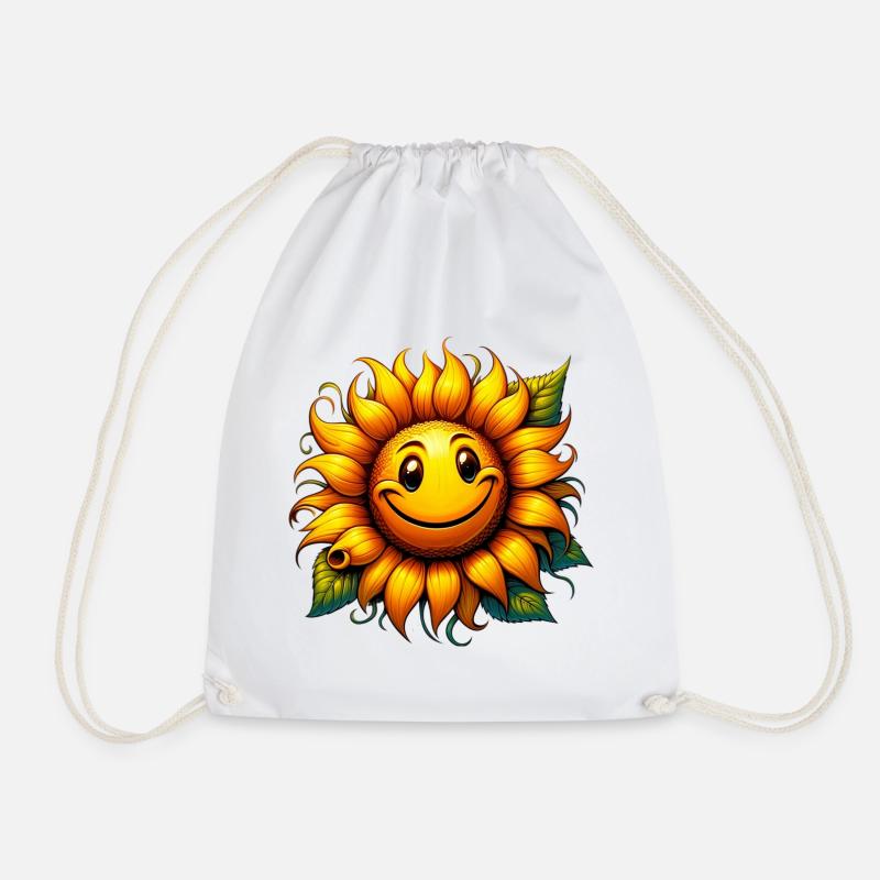 Sonnenblume - Turnbeutel - Weiß