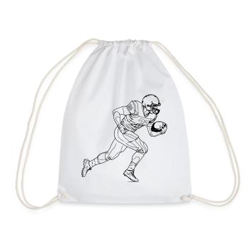 American Football Sketch - Drawstring Bag - white - Front