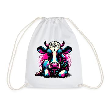 Vache - Sac de sport léger - blanc - Devant