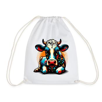 Vache - Sac de sport léger - blanc - Devant