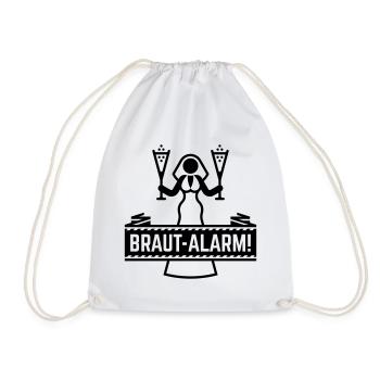 Braut-Alarm! (Polterabend, JGA Party, Hochzeit B) - Turnbeutel - Weiß - Vorne