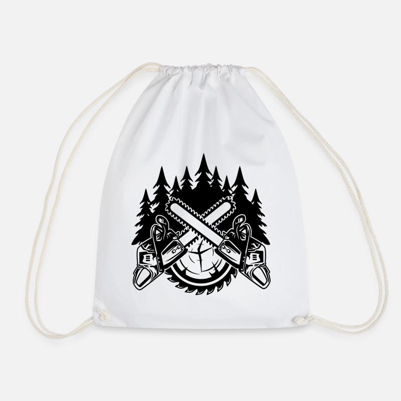 Chainsaws - Drawstring Bag - white