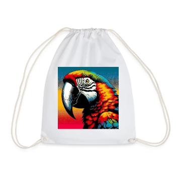parrot - Drawstring Bag - white - Front