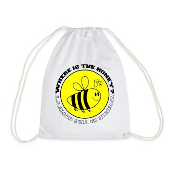Bee Where is the Honey? - Drawstring Bag - white - Front