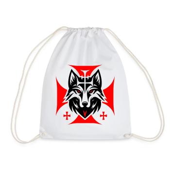 Demon Silhouette - Drawstring Bag - white - Front
