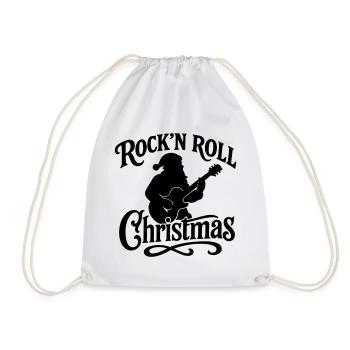 Christmas time Xmas weihnachten rock'n roll Santa  - Turnbeutel - Weiß - Vorne