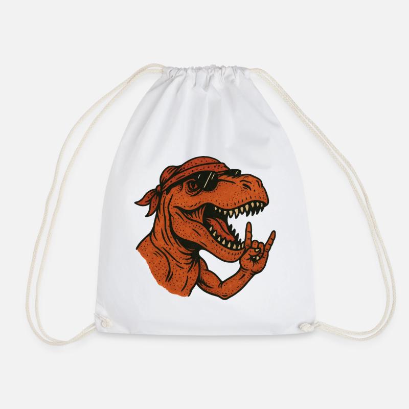 Rex Rocker Dino - Turnbeutel - Weiß