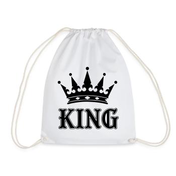 Crown king - Drawstring Bag - white - Front