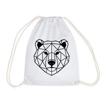 Polygone d’ours - Sac de sport léger - blanc - Devant