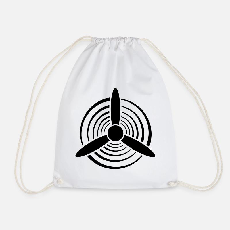 Hélice graphique couleur unie - Sac de sport léger - blanc